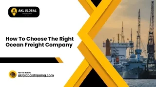 how to choose the right ocean freight company