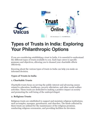 Trusts Registration in Delhi