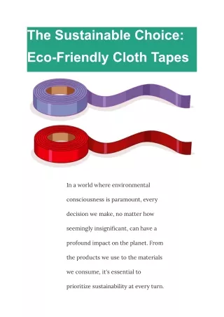 The Sustainable Choice_ Eco-Friendly Cloth Tapes
