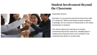 Student Involvement Beyond the Classroom
