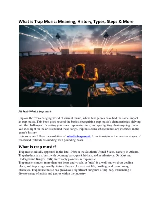 what is trap music meaning history types steps