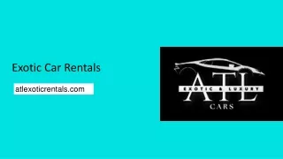Luxury on Wheels: Explore Exotic Car Rentals with ATL Exotic Rentals