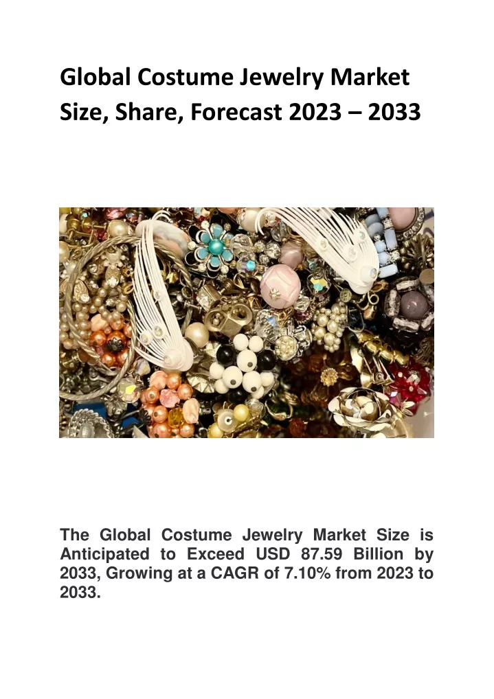 global costume jewelry market size share forecast