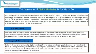 The Importance of Digital Marketing in the Digital Era
