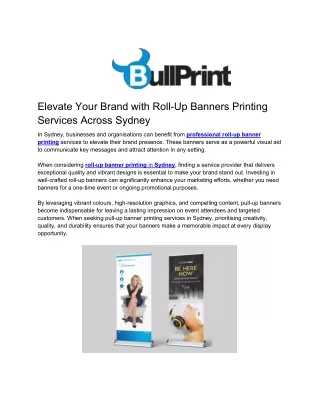 Elevate Your Brand with Roll-Up Banners Printing Services Across Sydney