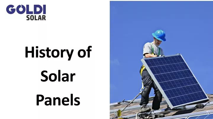 history of solar panels