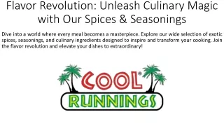 Flavor Revolution_Unleash Culinary Magic with Our Spices & Seasonings