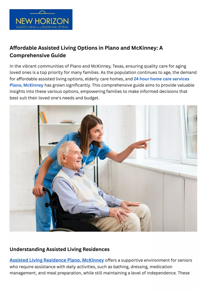 a ordable assisted living options in plano