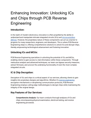 enhancing innovation unlocking ics and chips