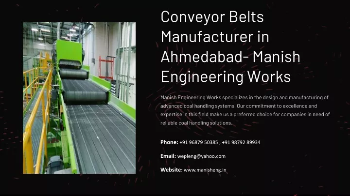 conveyor belts manufacturer in ahmedabad manish