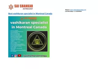 Best vashikaran specialist in Montreal Canada