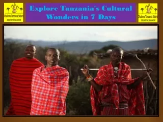 Explore Tanzania's Cultural Wonders in 7 Days
