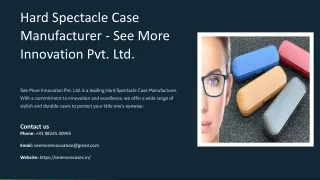 Hard Spectacle Case Manufacturer, Best Hard Spectacle Case Manufacturer