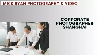 Corporate Photographer Shanghai