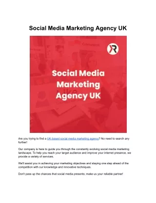 social media marketing agency uk