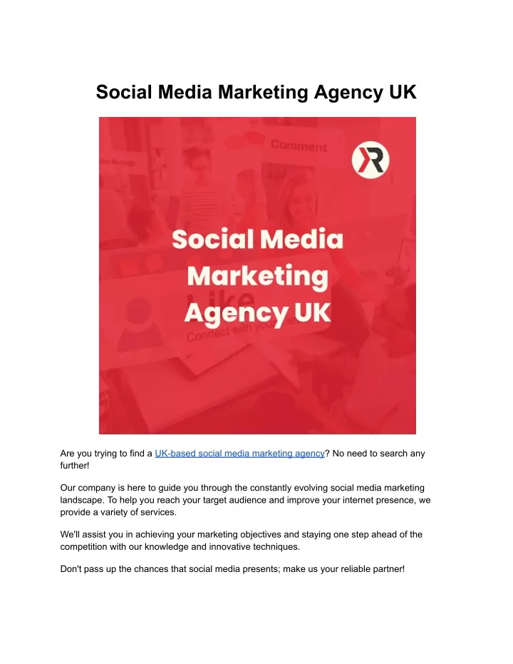 social media marketing agency uk