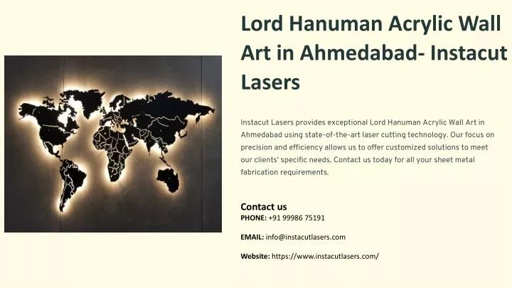 lord hanuman acrylic wall art in ahmedabad