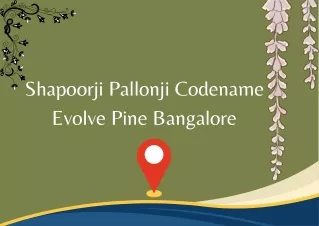Shapoorji Pallonji Codename Evolve Pine Bangalore E Brochure Pdf
