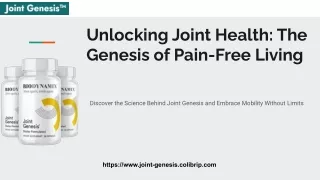 Unlocking Joint Vitality: Discover the Power of Joint Genesis