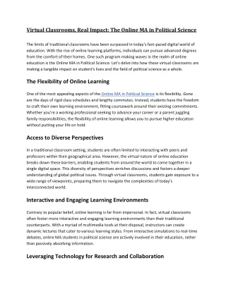 virtual classrooms real impact the online
