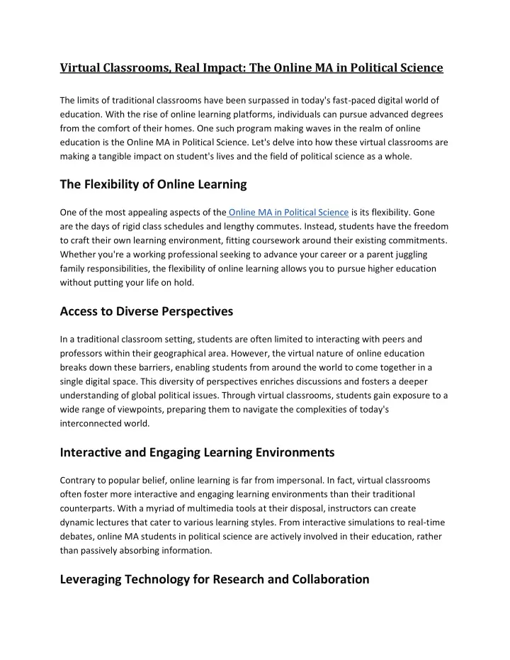 virtual classrooms real impact the online