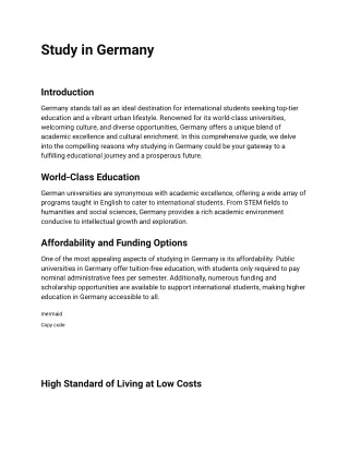 study in germany