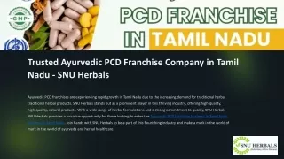 Ayurvedic-PCD-Franchise-Company-in-Tamil-Nadu-SNU-Herbals