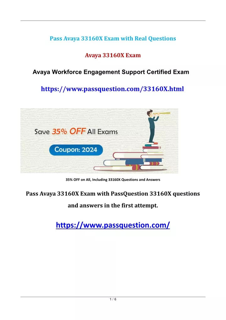 pass avaya 33160x exam with real questions