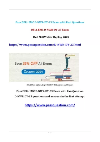 D-NWR-DY-23 Dell NetWorker Deploy 2023 Exam Questions