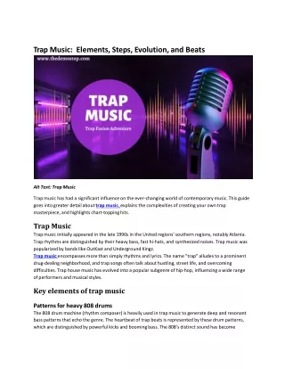 trap music elements steps evolution and beats