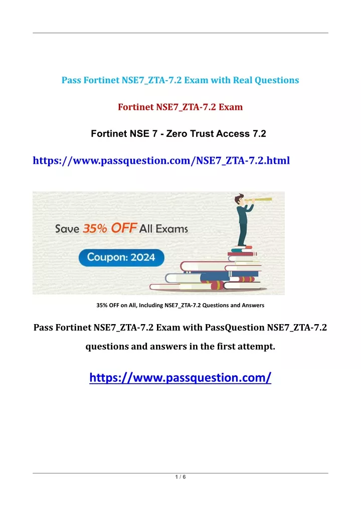 pass fortinet nse7 zta 7 2 exam with real