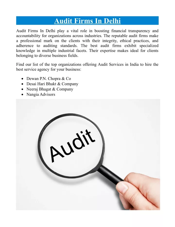 audit firms in delhi