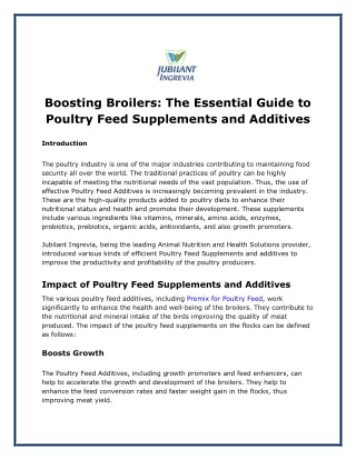 boosting broilers the essential guide to poultry