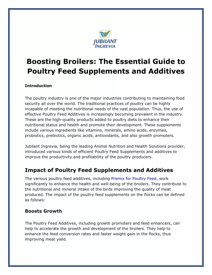 boosting broilers the essential guide to poultry