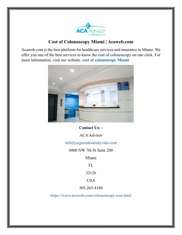 cost of colonoscopy miami acaweb com