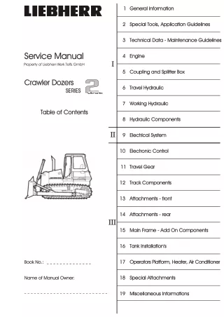 LIEBHERR PR732B SERIES 2 LITRONIC CRAWLER DOZER Service Repair Manual