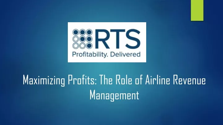 maximizing profits the role of airline revenue