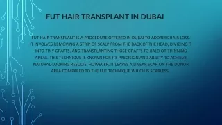 FUT Hair Transplant in Dubai