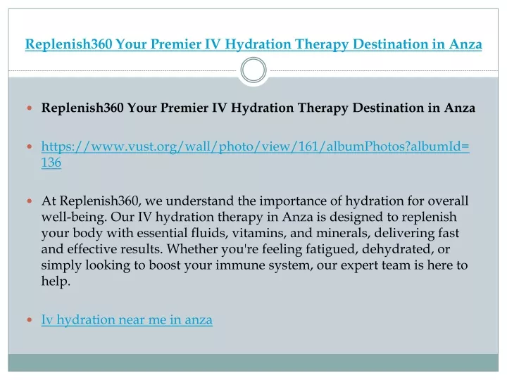 replenish360 your premier iv hydration therapy destination in anza