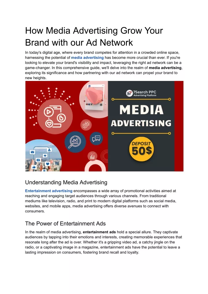 how media advertising grow your brand with