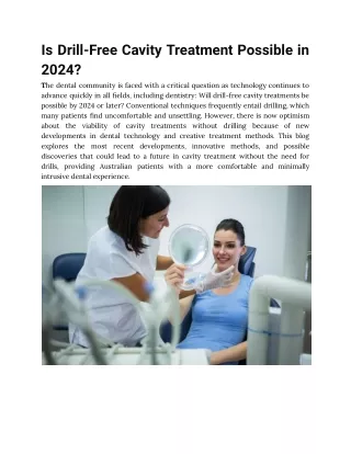 Is Drill-Free Cavity Treatment Possible in 2024