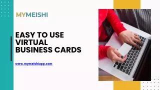 Easy-to-use Virtual Business Cards MyMEISHI