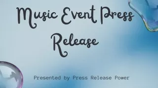 music event by pr