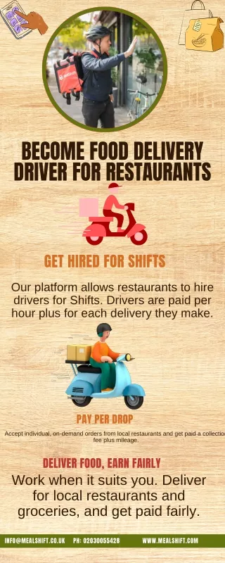 Become Food Delivery Driver For Restaurants