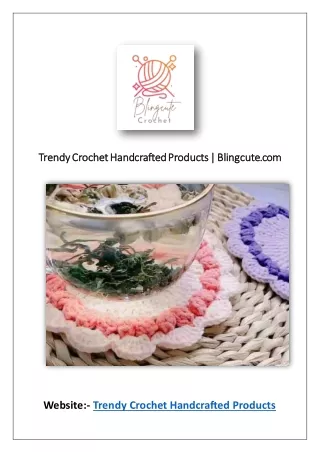 Trendy Crochet Handcrafted Products | Blingcute.com