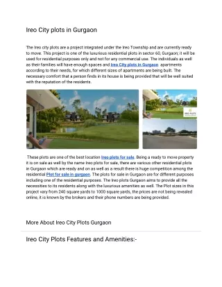 ireo city plots in gurgaon