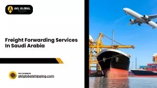 Freight Forwarding Services In Saudi Arabia