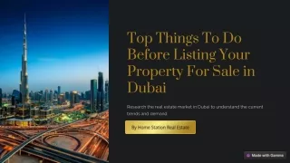 Top Things to do Before Listing Property for Sale in Dubai