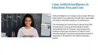 Using Artificial Intelligence in Education_ Pros and Cons