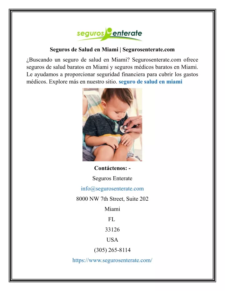 seguros de salud en miami segurosenterate com